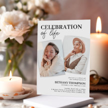 Elegant Celebration of Life Photo Funeral