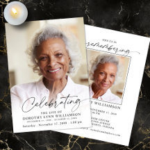 Elegant Celebration of Life Photo Memorial