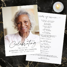 Elegant Celebration of Life Photo Script Program Programm
