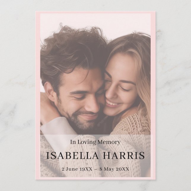 Elegant Celebration of Life Service Design Programm (Vorderseite)