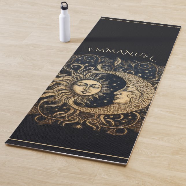 Elegant Celestial Sun Moon Personalisiert Yogamatte (Beispiel)