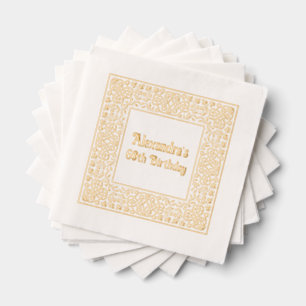 Elegant Celtic Knot Filigree Frame Geburtstagspart Servietten Mit Folie