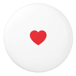 Elegant Ceramic Knob Featuring Minimalist Heart Ar Keramikknauf
