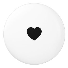 Elegant Ceramic Knob Featuring Minimalist Heart Ar Keramikknauf