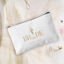 Elegant Champagne Flute Bride Cosmetic Gift
