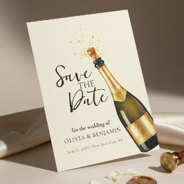 Elegant Champagne Save the Date Wedding Einladung
