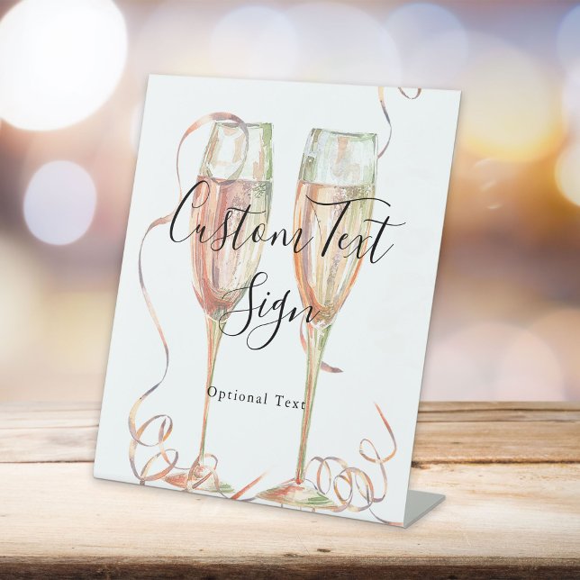 Elegant Champagne Sign Sockelschild (Von Creator hochgeladen)