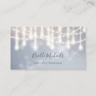 Elegant Chandelier Sparkle Twinkle Lights Bokeh Visitenkarte