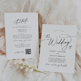 Elegant Charm Simple Wedding Invitations with RSVP Einladung