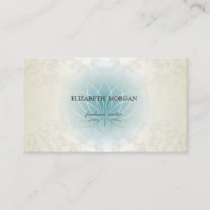 Elegant Charmant Professionell Spitze Blauer Lotus Visitenkarte