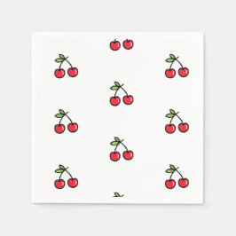 🍒 Elegant & Charming Cherry Napkins 🍒 Serviette