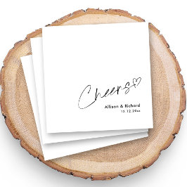 Elegant Cheers Personalisiert Wedding Napkins Serviette