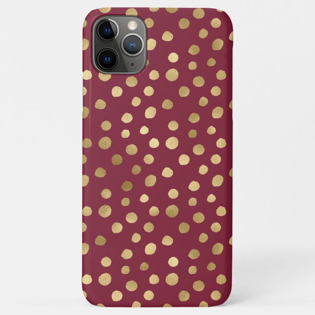 Elegant Cheetah Gold Burgundy Metallic Case-Mate iPhone Hülle (Rückseite)