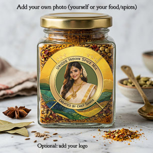 Elegant Chef Indische Gewürzmischung Benutzerdefin Runder Aufkleber