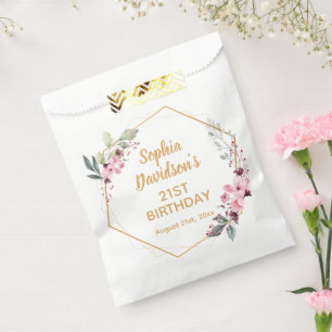 Elegant Cherry Blossom 21. Geburtstag Gunst Bags Geschenktütchen