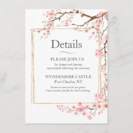 Elegant Cherry Blossom Begleitkarte