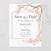 Elegant Cherry Blossom Hochzeit speichern Sie das