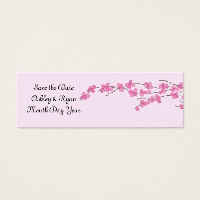 Elegant Cherry Blossom Save the Date (Vorderseite)