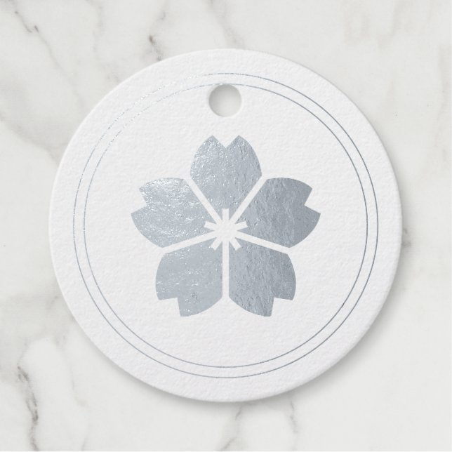 Elegant Cherry Blossom Vielen Dank Geschenkanhänger (Vorderseite)