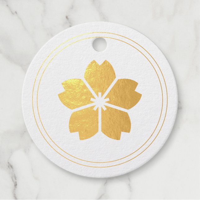 Elegant Cherry Blossom Vielen Dank Geschenkanhänger (Vorderseite)