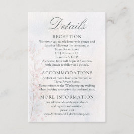 Elegant Cherry Blossom Wedding Details Card Begleitkarte