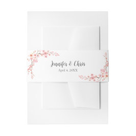 Elegant Cherry Blossom Wedding Einladungsbanderole