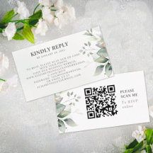 Elegant chic airy eucalyptus Blätter QR Code UAWG