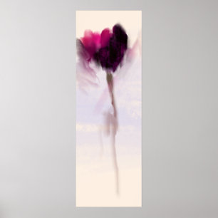 Elegant Chic Burgundy Tulip Loosy Abstrakt Poster