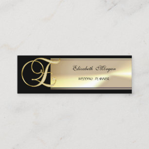Elegant Chic Charmant Raffiniert-Monogramm Mini Visitenkarte