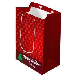 Elegant Chic Cute Modern Festive Red and Green Mittlere Geschenktüte