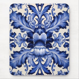 Elegant Chic Delsoftware Blue Blume Mousepad