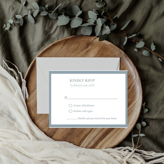 Elegant & Chic Dusty RSVP Karte (Von Creator hochgeladen)