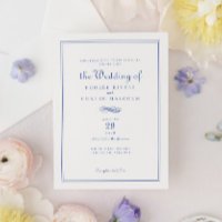 Elegant Chic French Periwinkle Blue Wedding