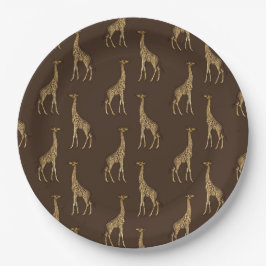Elegant Chic Giraffe Stylish Pappteller