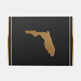 Elegant Chic Gold & Black Florida State Map Fußmatte