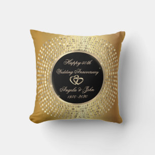 Elegant Chic Gold Dots 50. Hochzeitstag Kissen