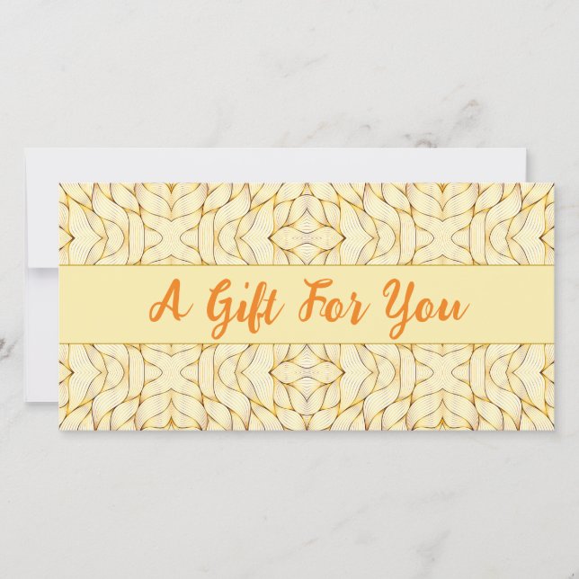 Elegant Chic Gold Geschenkgutschein (Simple Luxury (Vorderseite)
