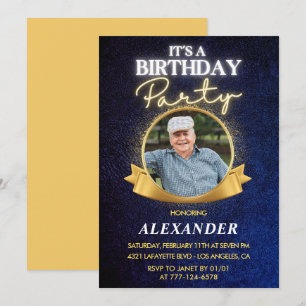 Elegant Chic Men Einladungen zum 91. Geburtstag