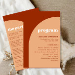 Elegant Chic Peach Terracotta Arch Wedding Program<br><div class="desc">The Elegant Chic Peach Terracotta Arch Wedding Program is a beautifully designed keepsake that guides guests through your special day while adding a touch of refined charm to your ceremony. Featuring a graceful arch design in soft peach and earthy terracotta tones, paired with clean, modern typography, it perfectly blends bohemian...</div>