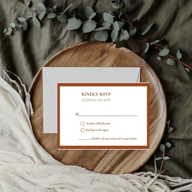 Elegant & Chic RSVP Karte (Von Creator hochgeladen)