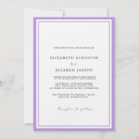Elegant & Chic Script Lavender Wedding