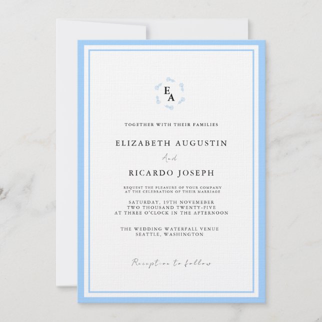 Elegant & Chic Script Wedding Einladung (Vorderseite)