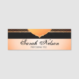 Elegant Chic Stylish Diamonds  Namensschild
