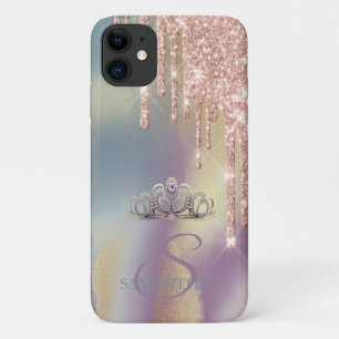Elegant Chic Tiara Glitzer Tropfens Ombre Case-Mate iPhone Hülle