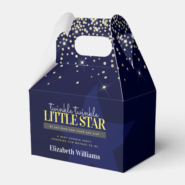 Elegant Chic Twinkle Little Star Baby Shower Geschenkschachtel (Vorderseite)
