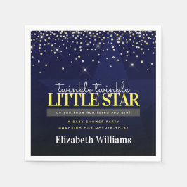 Elegant Chic Twinkle Little Star Baby Shower Serviette