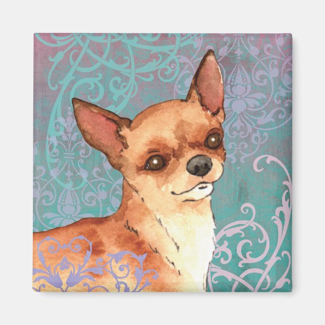 Elegant Chihuahua Magnet (Vorne)