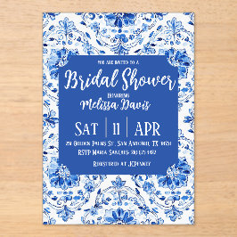Elegant Chinoiserie Bridal Shower Invitation Acryleinladungen