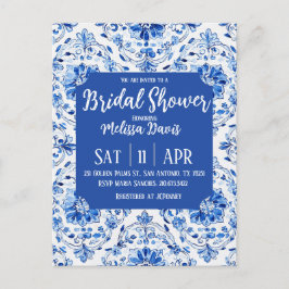 Elegant Chinoiserie Bridal Shower Invitation Postkarte