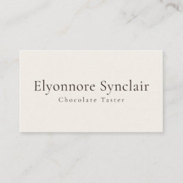 Elegant Chocolate Tasting Minimal Visitenkarte